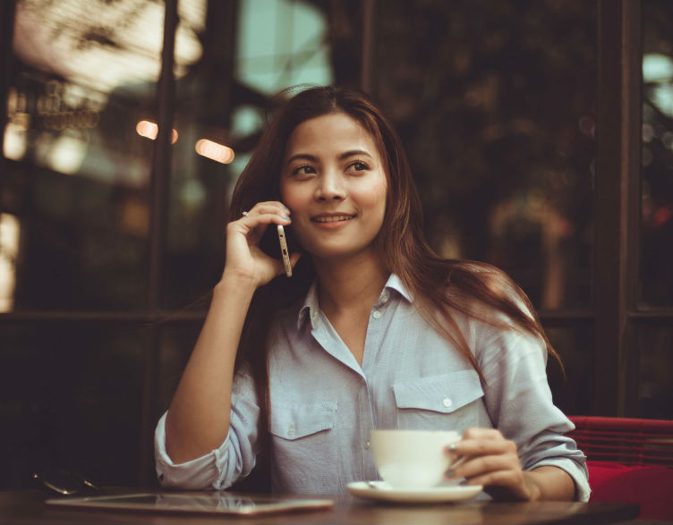  woman talking on phone