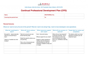 template cpd development professional continuing record