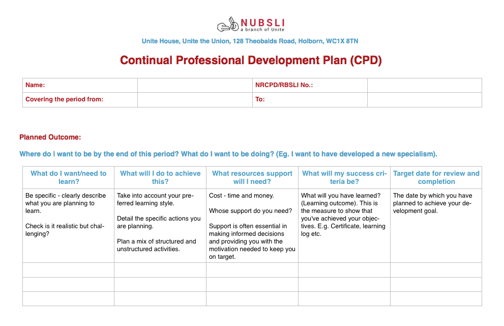 CPD template