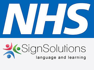 image of NHS and Sign Solutions logos
