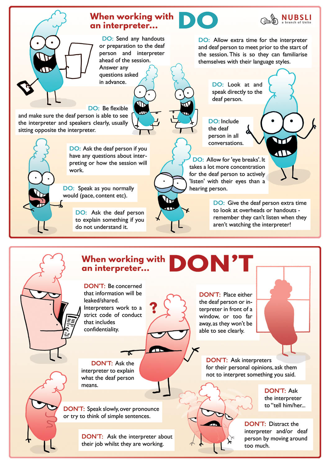 The dos and don'ts of using an interpreter explained by a caricature